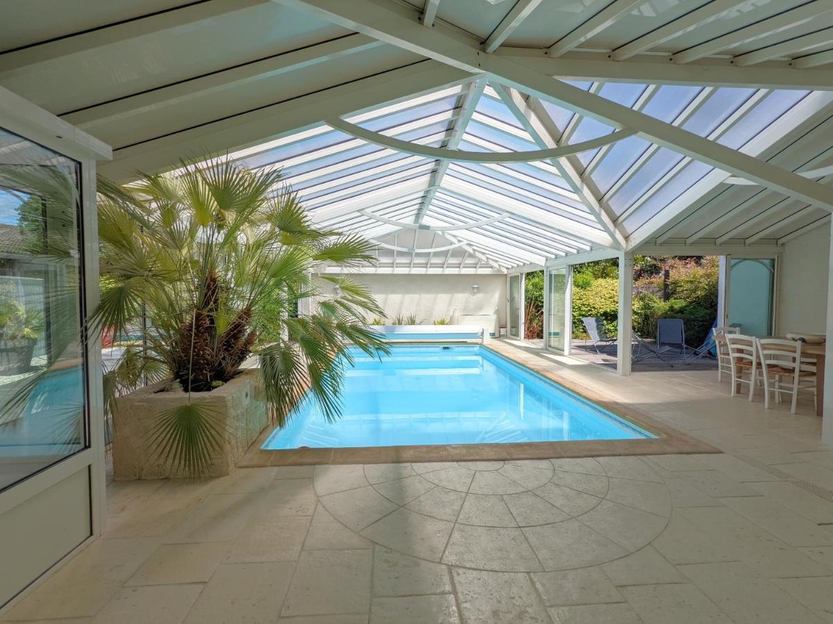 Villa 'Andercool' avec piscine utilisable en toutes saisons Andernos-les-Bains Extérieur photo